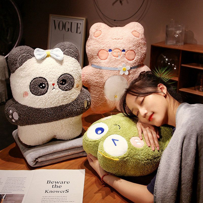 灵均旗舰店抱枕被办公室空调毯