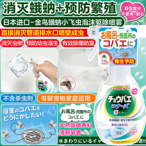 日本金鸟kincho小飞虫泡沫杀虫剂