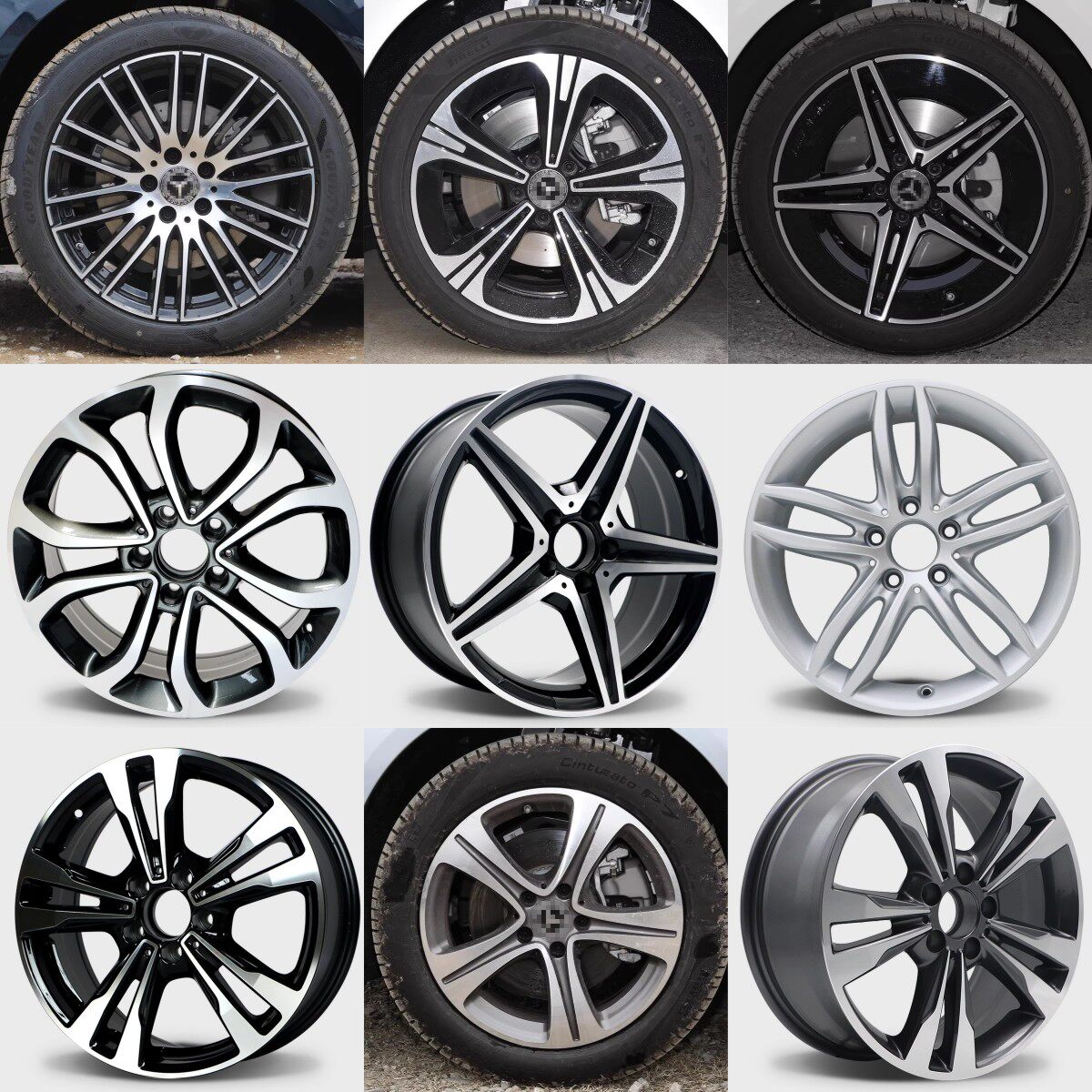 适配奔驰C级轮毂c200L/C260L/C180/c系轮毂17寸18寸19寸汽车钢圈
