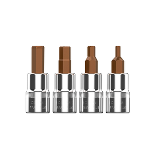 保联 1/4小飞套筒压批头扳手t8梅花内六角一字米花型十字旋具头