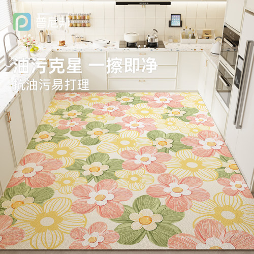 厨房专用地垫防水防油pvc可擦