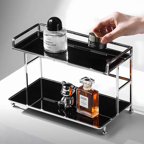 多层亚克力杂物收纳架茶杯架