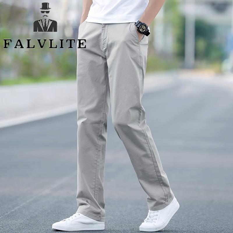 FALVLITE品牌秋季新款高端商务直筒宽松休闲裤纯棉男士运动长裤