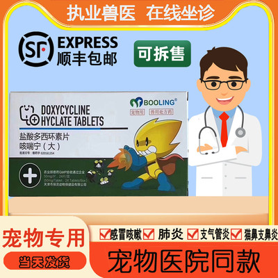宠物消炎药猫鼻支50mg咳喘宁