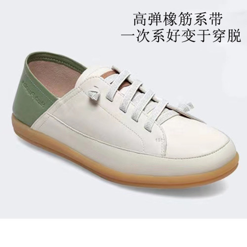 2022夏季新款头层牛皮单鞋半拖女士乐福鞋舒适透气浅口平底休闲鞋