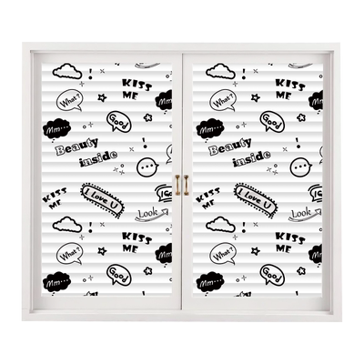 百叶窗卫生间贴纸开灯不透影