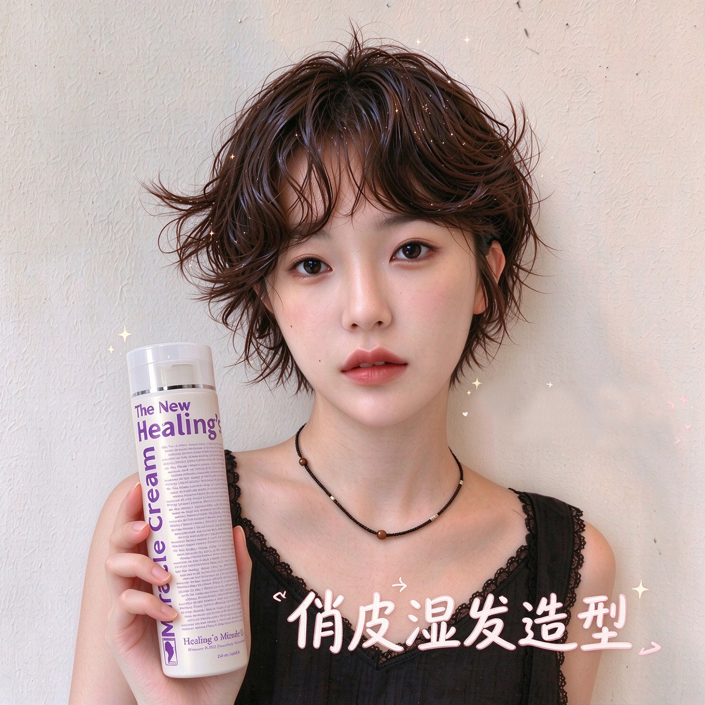 韩国湿发感造型乳液啫喱头发保湿定型日本翘翘头发蜡卷发蓬松神器