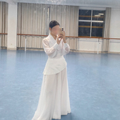 桃李杯古典舞云中君同款 剧目服白色舞蹈服装 独舞演出服艺考服定制