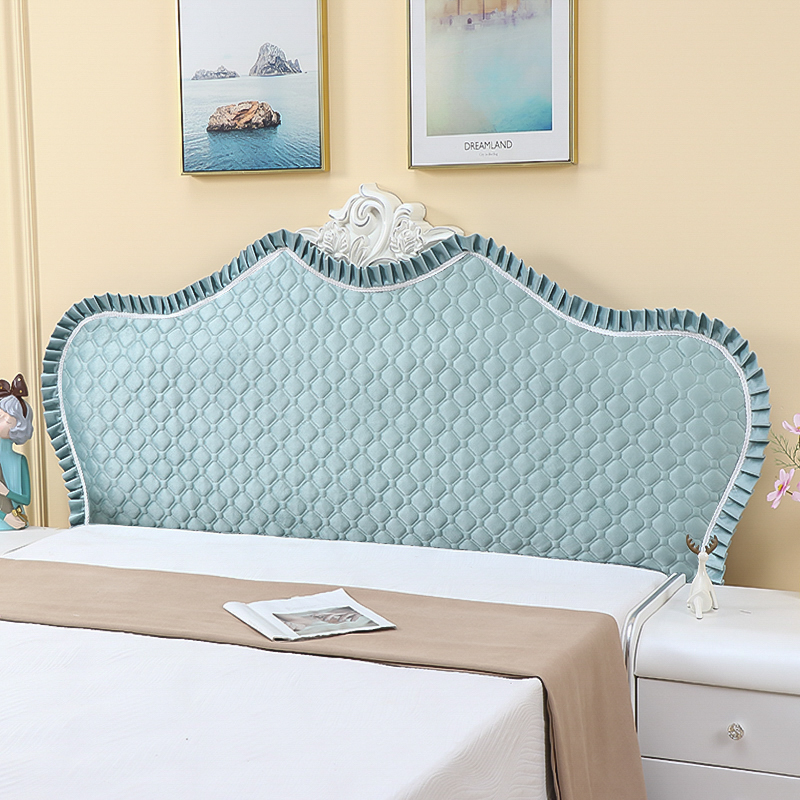 欧式床头套罩定做全包靠背弧形万能高档软包漏雕花床头保护套罩