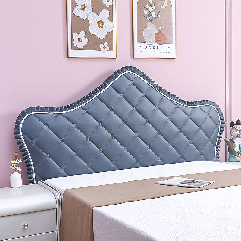 定制科技布免洗欧式床头套罩全包软包弧形半圆防撞加厚防尘保护套