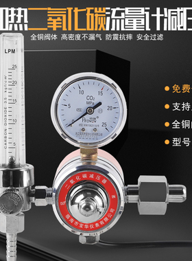 二氧化碳电加热减压器阀压力表省气二保焊co2表36v220v110V调压