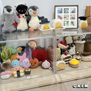 公仔收纳展示盒摩托车头盔透明展柜毛绒玩具手办鞋子包包收藏置架