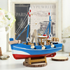 Mediterranean Sea solid wood woodiness Fishing Model simulation Boat Craft boat Home Decoration Decoration manual Sailing