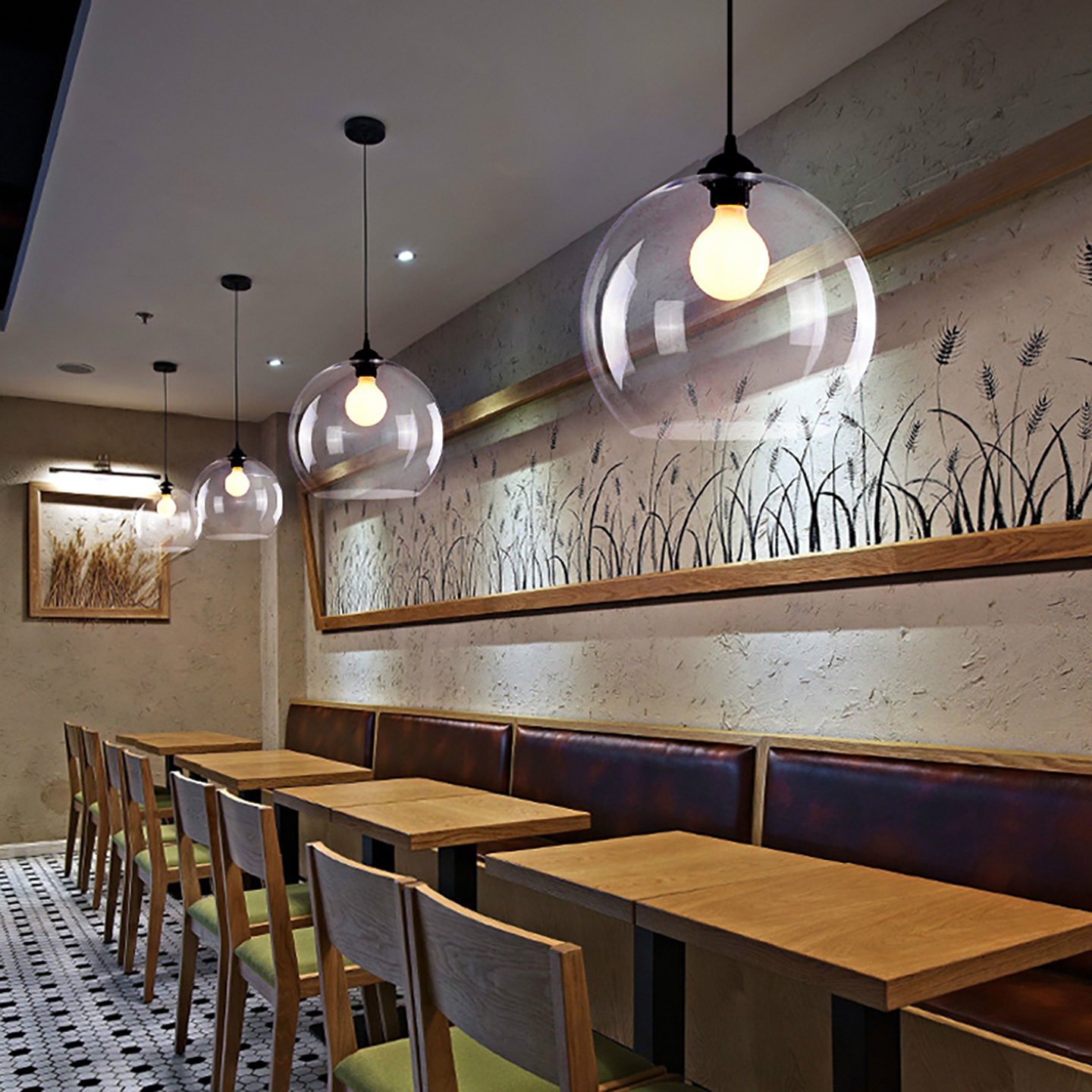 餐厅吊灯现代简约奶茶店铺走廊过道阳台玄关吧台楼梯单头led灯具