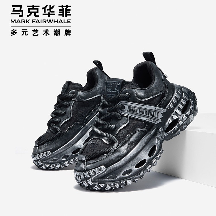 马克华菲男鞋老爹鞋2026夏季新款厚底运动鞋增高休闲板鞋透气机甲