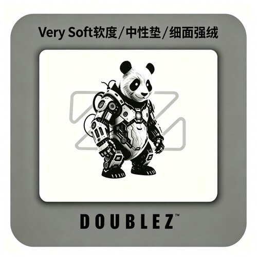 DOUBLEZ赛博熊猫电竞圆边鼠标垫