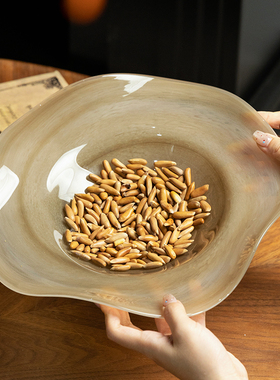 柏梵高级感艺术流纹果盘收纳