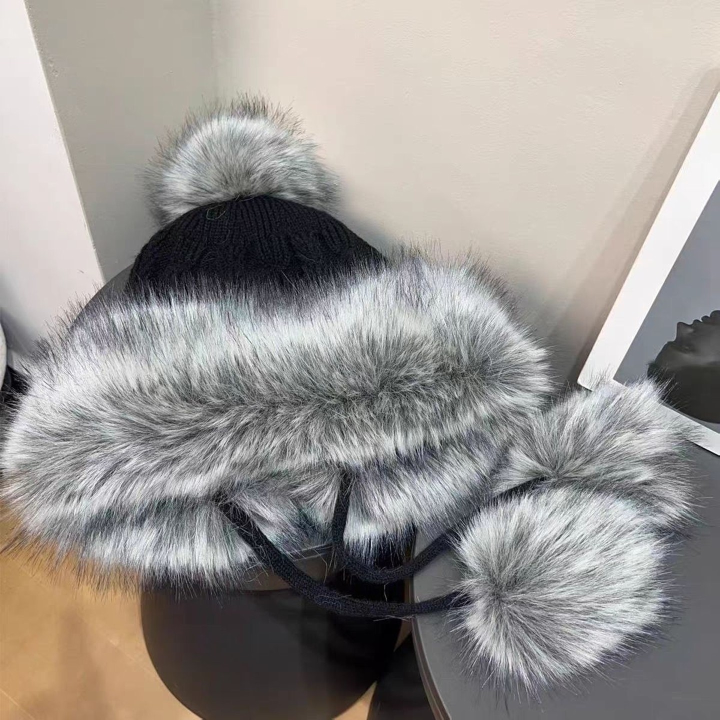 仿皮草毛绒纯色针织帽女冬季防寒滑雪雷锋帽抗寒东北护耳毛线帽潮,服饰配件/皮带/帽子/围巾,帽子,淘宝优惠券,粉丝福利购,淘宝优惠卷