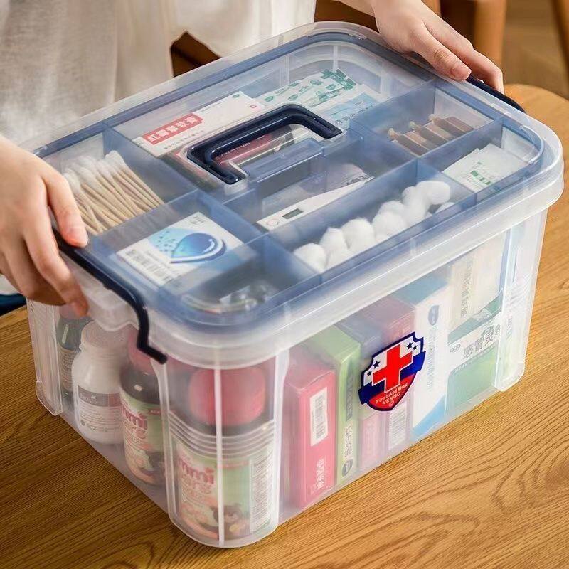药箱家用医用大号多功能医疗应急收纳箱急救箱家庭装药品收纳盒子