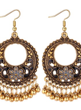 Vintage Hollow Flower Pattern Women Tassel Earrings Gifts