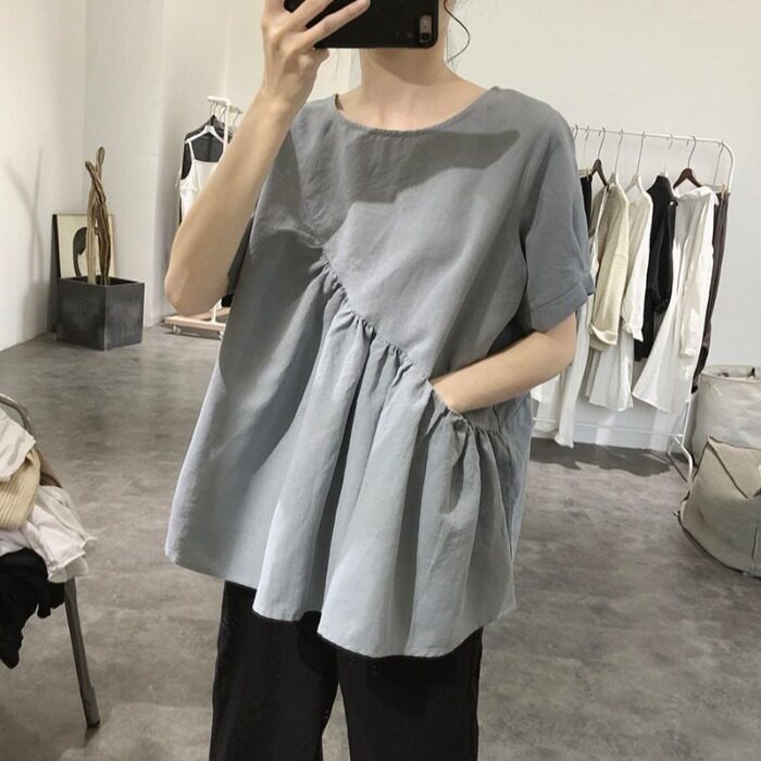 欧洲站速卖通夏季圆领白