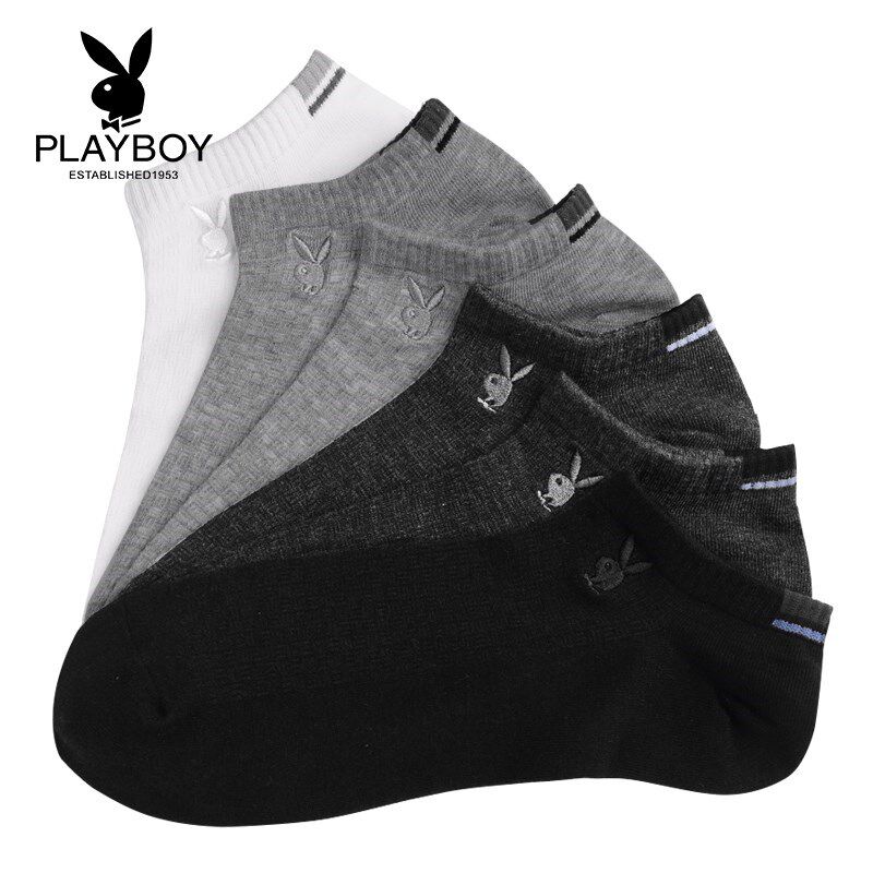 花花公子男士隐形短袜子浅口袜船袜运动袜socks men boys hose