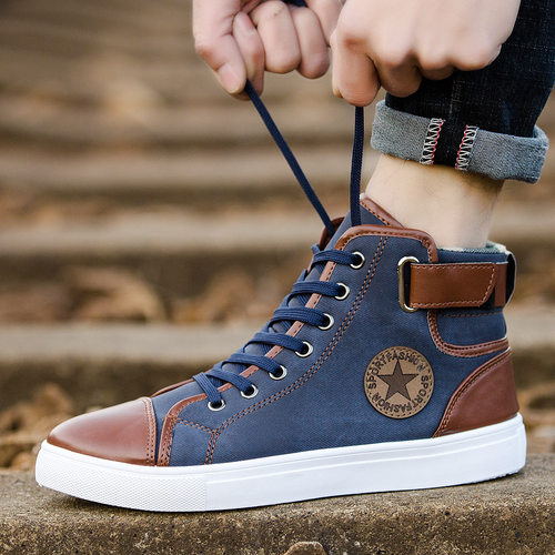 Leisure men's jean shoe canvas classic big size shoes 46