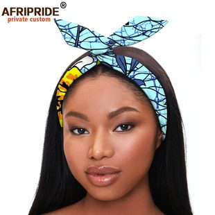 買2送1 非洲蠟布頭巾發(fā)帶蝴蝶結(jié) African headdress 非洲女孩頭飾
