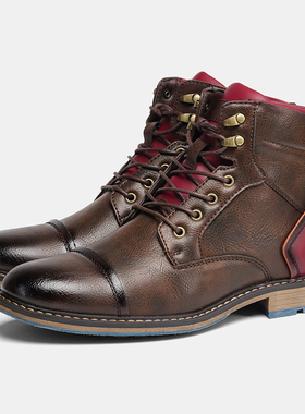 Big Size Boots Men Fashion Comfortable Winter Leather Boots