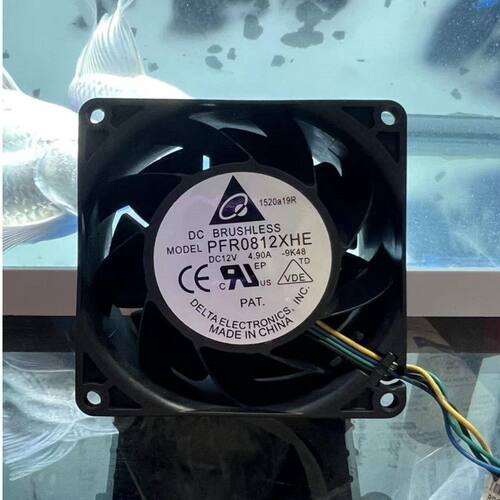 台达DC12V6 8 9 12 14cm进口超暴力高转速大风量电摩改装散热风扇