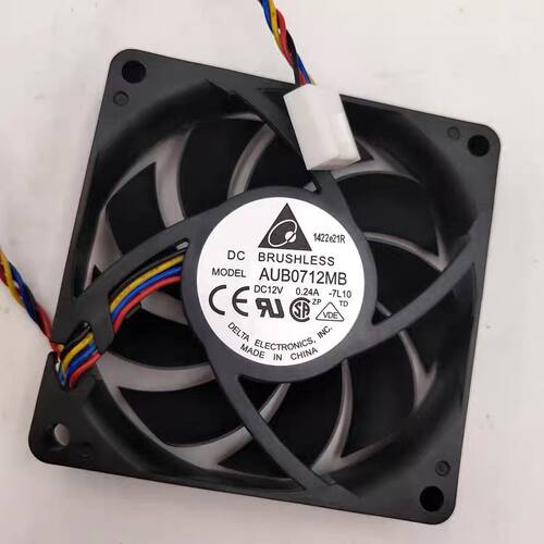 台达 AUB0712MB 7015 12V 0.24A 7CM CPU 超静音 4线PWM 散热风扇