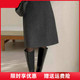 毛呢半身裙女秋冬遮胯显瘦直筒中裙大码 高腰包臀一步裙a字五分裙