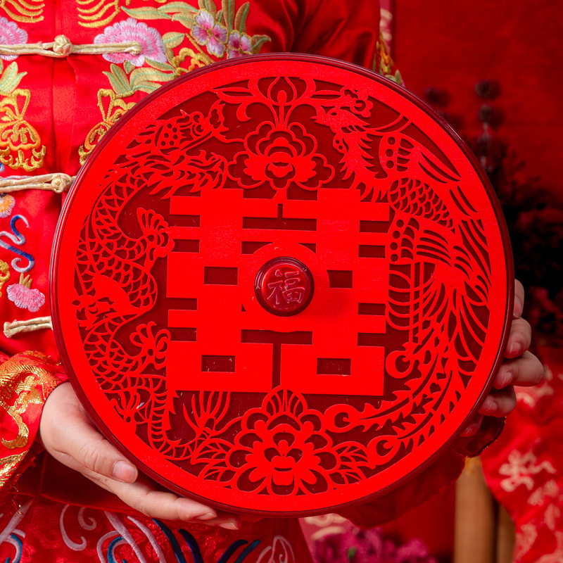 果盘喜庆结婚糖果盒家用