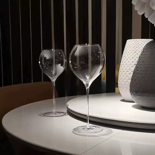 超细杆手工水晶红酒杯无