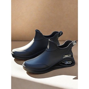 男士 雨鞋 新款 英式 短筒外穿防水休闲潮流工作胶鞋 厨房防滑钓鱼水鞋