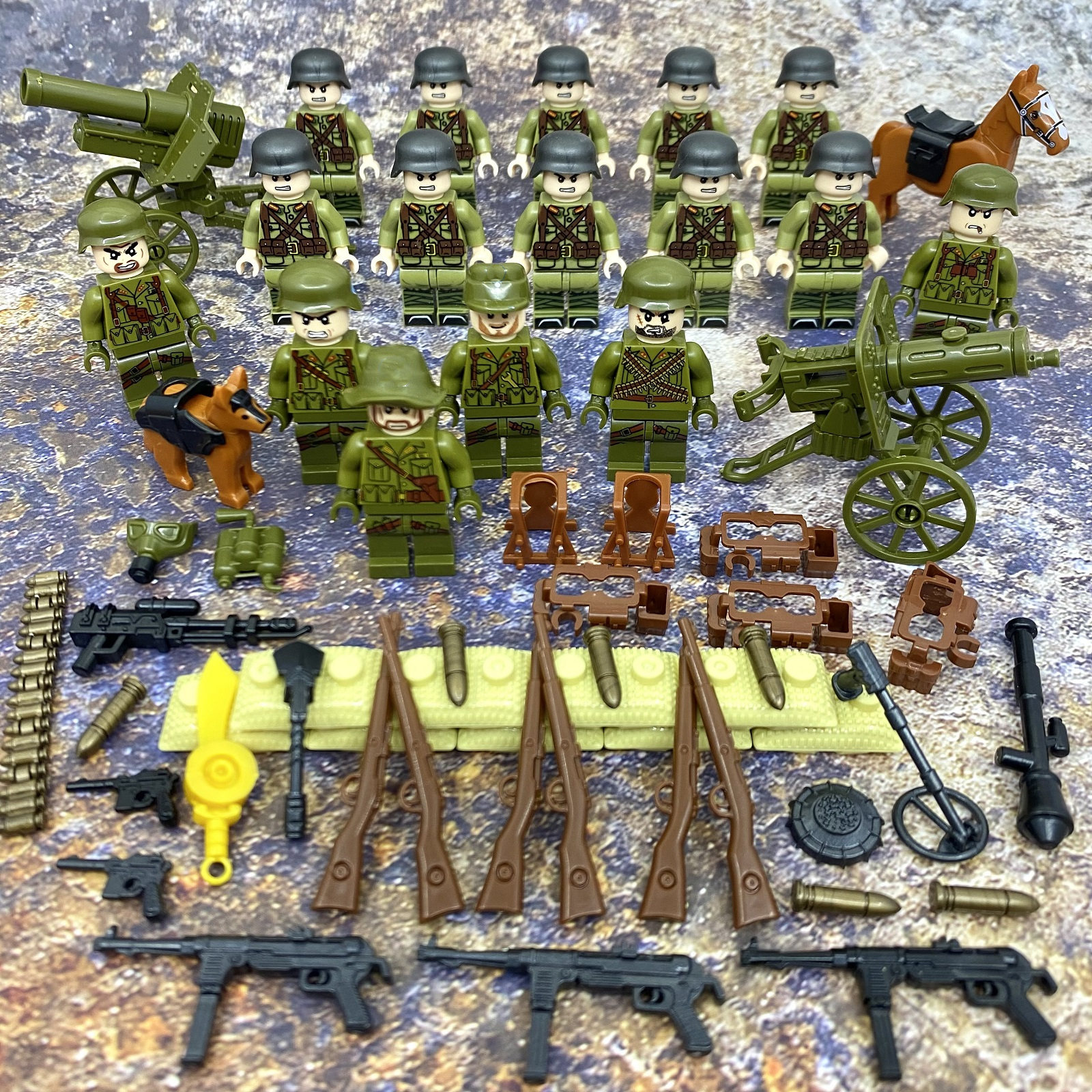 二战积木小人军事志愿军雄兵出击长津湖八路苏军益智兼容乐高人仔