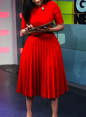 African plus size women's high waisted fashion dress连衣裙女