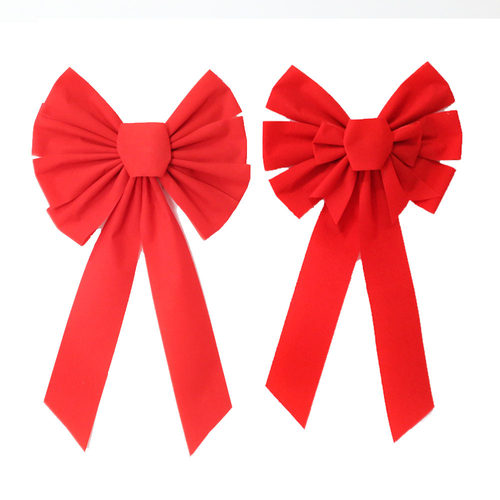 蝴蝶结 Christmas tree decoration supplies red velvet big bow