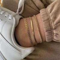 FASHION ALLOY ANKLET SET WOMEN's Foot Accessories Female Female Chain
