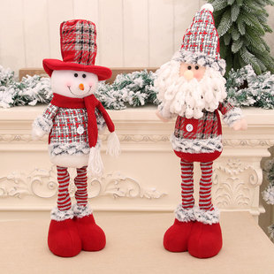 Christmas Telescopic Santa Claus Snowman doll gift 圣诞娃娃