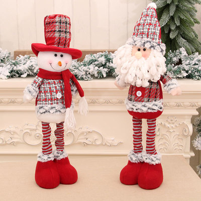 Christmas Telescopic Santa Claus Snowman doll gift 圣诞娃娃