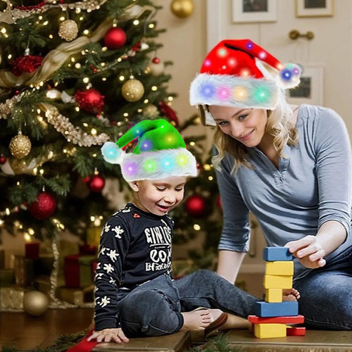New plush hat light Christmas adult hat party decoration cap