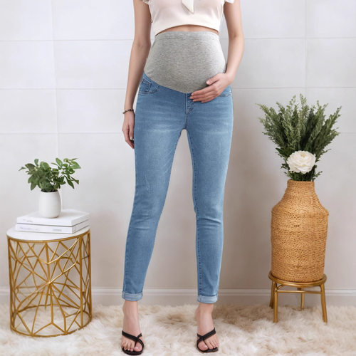 孕妇裤Pregnant women jeans pencil pants belly support pants