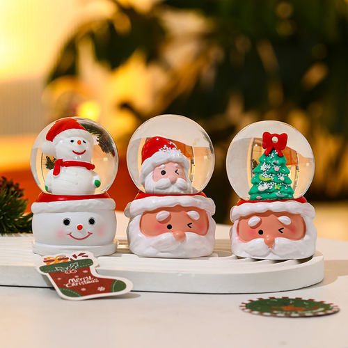 New Christmas luminous crystal ball decoration Santa Claus