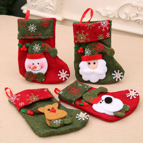 圣诞snowman Christmas Tree arrangement Socks candy Gift Bags