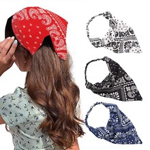 Bohemian Triangle Elastic Headband Retro turban headdress 饰