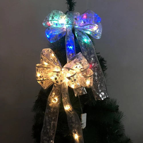 festive item luminous large bow Christmas tree decoration