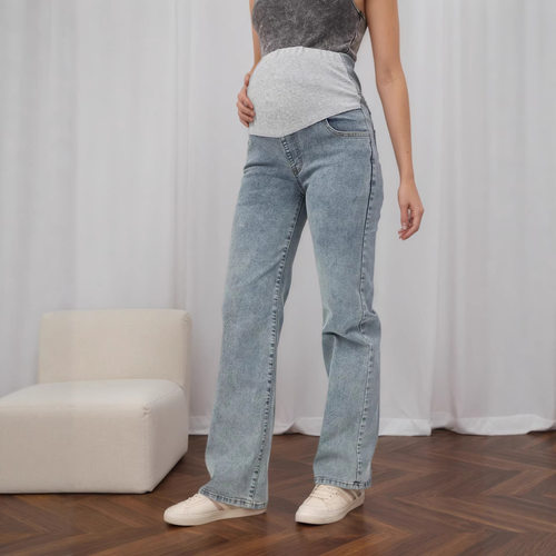 New maternity jeans with high waist and fashionable belly s