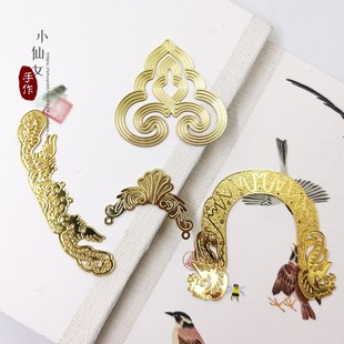 BJD3分6分娃铜制镀金 戏曲风古风钩针娃娃DIY材料饰品配件二次元