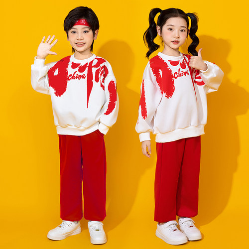 儿童中国风运动会班服演出服秋冬